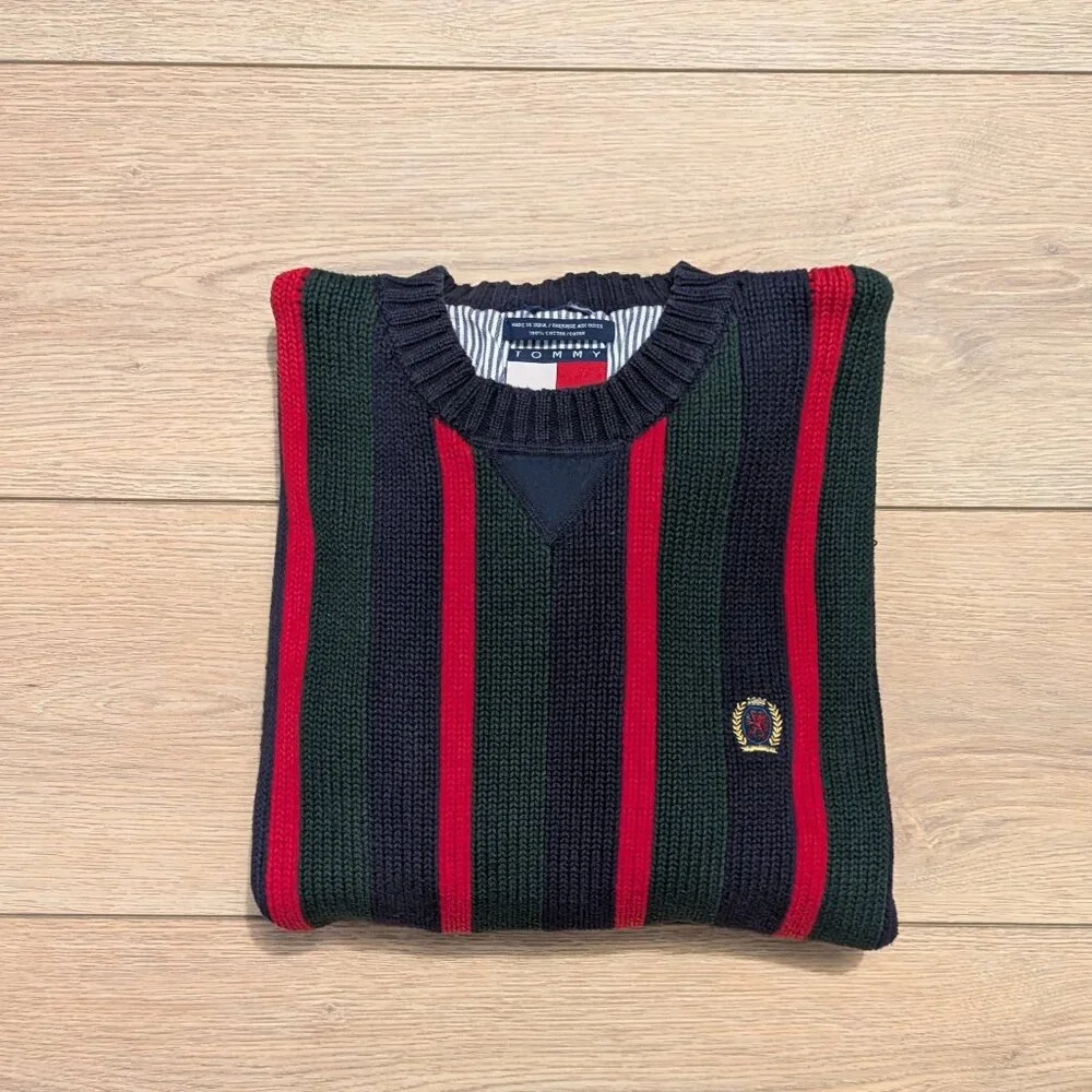 Vintage Tommy Hilfiger Striped Knit‎ Sweater Tommy Hilfiger